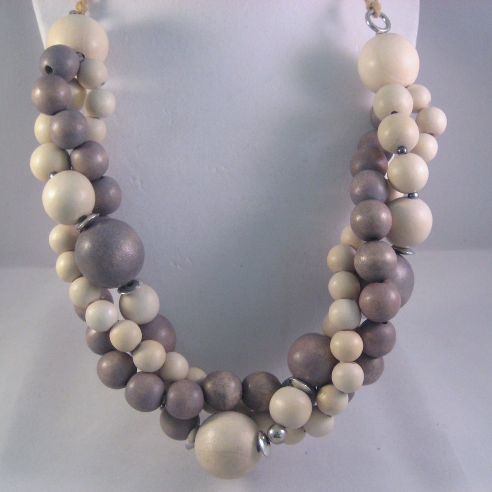 Wooden Bauble Necklace Set